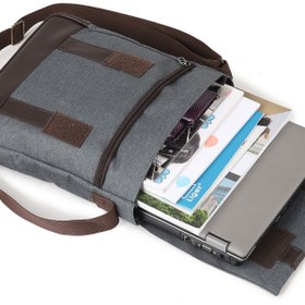 Resim bizoon Unisex Mavi Laptop Bölmeli Omuz Askılı Çapraz Postacı Çanta-373 