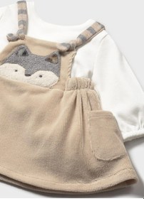 Resim Mayoral Newborn Kız Bebek Elbise Takım Bej Bej 