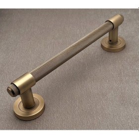 Resim Punch Zamak A213 Mat Antik Sarı Çekme Kol Sürgülü Kapı Çekme Kolu 25 Cm 1 Adet 