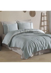 Resim Clasy %100 Pamuk Çift Kişilik Pike Takımı Bohamline Mint 