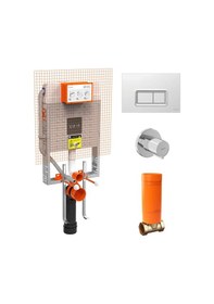 Resim 800-1868 Vitra Gömme Rezervuar Seti Gömme Rezervuar + Stop Valf + Parlak Krom Panel Diğer 