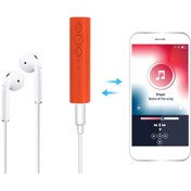 Resim Profisher Araç Kiti Bluetooth 4.2 3.5mm Jack Aux Alıcı Adaptörü Eller Serbest Ses MP3 Müzik Kırmızı 