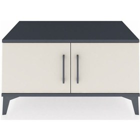 Resim Hyperion Şifonyer Tek Raflı 2 Kapaklı 88x44x48 Antrasit-aytaşı Antrasit 