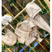 Resim Renkli Puset 5'li Penye Hastane Çıkışı Bebek Takım Bej Koala 