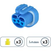 Resim Far Ampul Soketi Hb1 Hb5 9004 9007 3 Pin Kablolu 