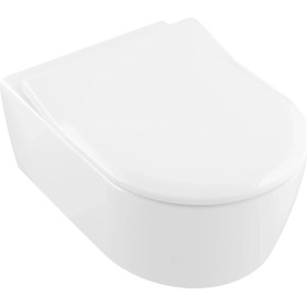 Resim Villeroy & Boch VB5656R001 Avento Asma Klozet Alpin Beyaz + VB9M87S101 Avento Yavaş Klozet Kapağı Slim Seat Alpin Beyaz Set 