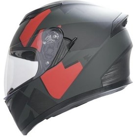 Resim Gear5 RHKC 316 Full Face Motosiklet Kaskı Kırmızı/Mat Siyah 