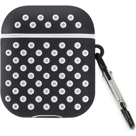 Resim Airpods 2 (2.nesil) Spor Delikli Kılıf - Siyah-Beyaz 