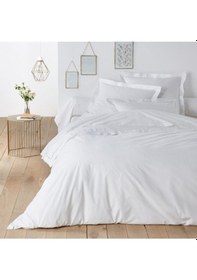 Resim Üntaş Düz Beyaz Tek Kişilik Nevresim Seti Nevresim+ 1 Adet Yastık Kılıfı Ün605 