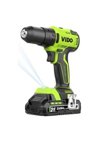 Resim Vido Profesyonel 21v Akülü Darbeli Delme Vidalama 60 Nm. Tork Kömürsüz Motor Çanta + Çift Akü Wd040210210 