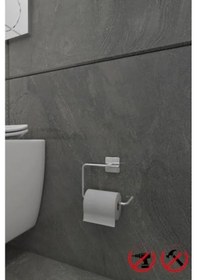 Resim Kare Krom Yapışkanlı Açık Tuvalet Kağıtlığı 16.5 x 12.2 x 11.2 CM 