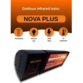 Resim Goldsun Nova Plus 2000 W Kumandalı Infrared Isıtıcı Kullanım Tipi: Kulaküstü Renk: Beyaz 