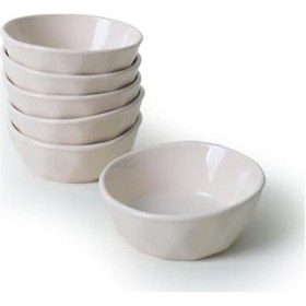 Resim Krem Kristal Çerezlik/sosluk 12 Cm 6 Adet 030 