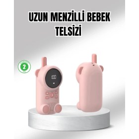 Resim YF Tekstil Ambalaj Uzun Menzilli Bebek Telsizi 1-3 Km Çekim 22 Kanal LCD Ekran Vox Şarjlı - YFTA162249-6086 