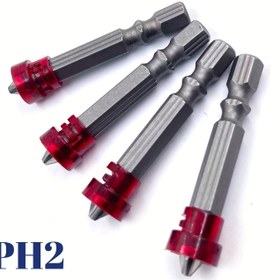 Resim 4 Parça Set PH2 Phillips Başlı Tornavida Ucu 50mm Manyetik Matkap Ucu 1/4 İnç Altıgen Saplı Alçıpan Vida Ayarlayıcı Ucu Verimli DIY & Profesyonel Projeler İçin İdeal 