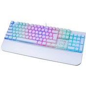 Resim TR-MK10PD Gaming Mekanik Pudding Tuş Bilek Destekli Blue Switch Siyah Mekanik RGB Oyuncu Klavyesi Turbox