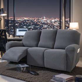 Resim 1 Set Dört Mevsim Esnek Recliner Kılıfı Kanepe Kılıfı Jakarlı Recliner Sandalye Kılıfı Koltuk Kılıfı Yan Cep Anti-Slip Mobilya Kılıfları Elastik Alt Tabanlı Oturma Odası Ofis Ev Dekoru İçin 