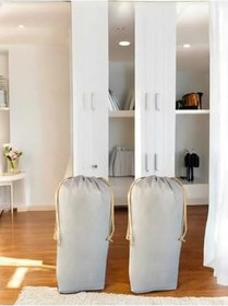 Resim Gri Büzgülü Hurç 2'Li Set Xlarge 86X62 Cm - Taşınma Çantası - Yorgan Yastık Çamaşır Saklama Torbası 