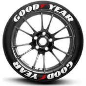 Resim Goodyear Beyaz Lastik Yazısı Alman Yapıştırıcı 