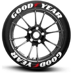 Resim Goodyear Beyaz Lastik Yazısı Alman Yapıştırıcı 