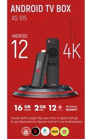 Resim ALPSMART As515 Android 12 Tv Mini Box Media Player 2 Gb / 16 Gb 114042 