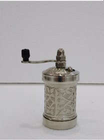 Resim Mini Değirmen Osmanlı Motifli Karabiber Öğütücü Sarı 