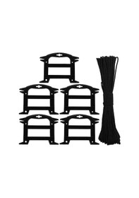 Resim Dianziye 5 Adet Siyah Tekerlekli İp Sarıcı + 31 Metre Siyah Paracord, Plastik Yapı, Taşınabilir, Dış Mekan Kamp Balıkçılık İçin İdeal 