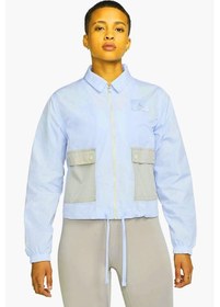 Resim Jordan Flight Woven Blue Jacket Loose Fit Bol Kesim Kısa Kadın Ceket Mavi Mavi 