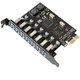 Resim 7 Port Usb 3.0 Pci-e Express Kart Hub Çoklayıcı Çoğaltıcı 
