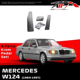 Resim Genel Markalar Mercedes E Serisi W124 (1984-1997) Krom Pedal Seti Paslanmaz Çelik Otomotik 