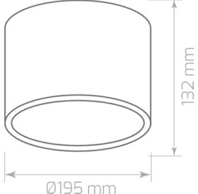 Resim Somled 20W 6500K 1800LM Sıva Üstü LED Armatür(Siyah)-Beyaz Işık 