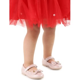 Resim Kiko Kids Cırtlı Fiyonklu Kız Çocuk Babet Ayakkabı Ege 201 Vakko 