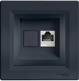 Resim Schneider Asfora Plus Antrasit RJ45 Tekli Data Cat-6 İnternet Pri 