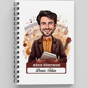 Resim En Başarılı Erkek Müzik Öğretmeni Karikatürlü Defter 