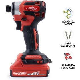 Resim Dawreek BT0209 Akülü Torklu Vidalama Makinesi - Kırmızı 