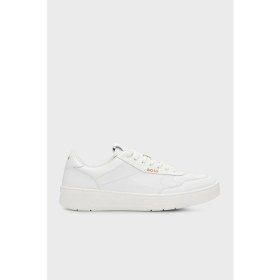 Resim Boss Logolu Hakiki Deri Sneaker Ayakkabı Erkek Ayakkabı 50502893 100 