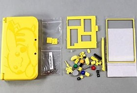 Resim New3DSXL Eksiksiz Ekstra Muhafaza Kabuğu Değiştirme, Nintendo New3DS Yeni 3DS XL/LL New3DSLL ile Uyumlu, Pikacu Sarı Kılıf Kapak Plakaları + Düğmeler + Vidalar + Stylus + Joy Şapka Tam Set 