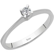 Resim Sirius G Renk 0,10 Karat Pırlanta Tektaş Yüzük 0804R0162 