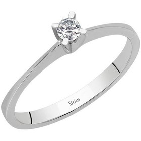 Resim Sirius G Renk 0,10 Karat Pırlanta Tektaş Yüzük 0804R0162 