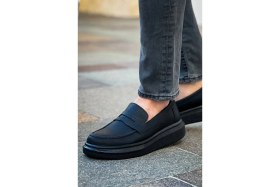 Resim Chekich Robert - RS615 Siyah Erkek Loafer Ayakkabı Sıyah St 