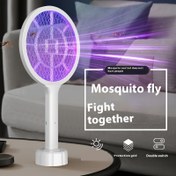 Resim 1 adet USB Şarj Edilebilir 2'si 1 Arada Elektrikli Sivrisinek Sallayıcısı Tabanlı - Taşınabilir İç Mekan Böcek ve Haşere Kontrolü, Lityum Pil, Ev Kullanımı için Sivrisinek Tuzak, Etkili Sivrisinek Kontrolü | Modern Sivrisinek Sallayıcısı | USB Şarj Edilebilir 