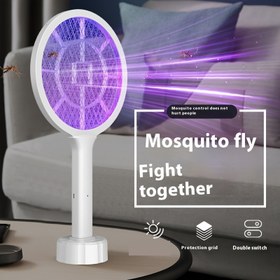 Resim 1 adet USB Şarj Edilebilir 2'si 1 Arada Elektrikli Sivrisinek Sallayıcısı Tabanlı - Taşınabilir İç Mekan Böcek ve Haşere Kontrolü, Lityum Pil, Ev Kullanımı için Sivrisinek Tuzak, Etkili Sivrisinek Kontrolü | Modern Sivrisinek Sallayıcısı | USB Şarj Edilebilir 