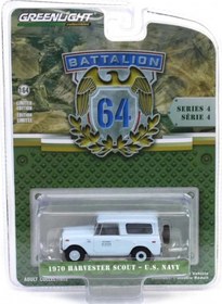 Resim Green Lighting Greenlight 1/64 Battalion 64 Series 4- 1970 Harvester Scout - U.S. Navy 61040-D 