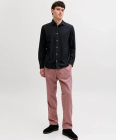 Resim Jack & Jones Erkek Uzun Kollu Siyah Gömlek - 12288595 Siyah 
