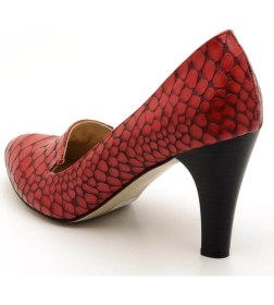 Resim Costo Shoes 1952 Kırmızı Anakonda Büyük Numara Kadın Ayakkabısı 