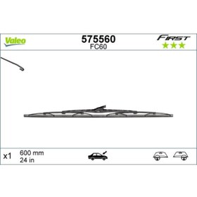 Resim Valeo SİLECEK SÜPÜRGESİ UNIVERSAL GRAFİTLİ TELLİ 600 MM 24" 