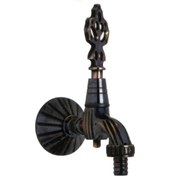 Resim Eskitme Osmanlı Musluk Bahçe Tipi Rakorlu %100 Pirinç Rekorlu 