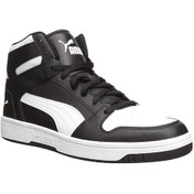 Resim 369573-01 Puma Rebound Layup Sl Erkek Spor Ayakkabı black-white Beyaz - Siyah 