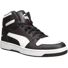 Resim 369573-01 Puma Rebound Layup Sl Erkek Spor Ayakkabı black-white Beyaz - Siyah 