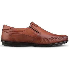 Resim Mp 242-4555 Hakiki Deri Erkek Casual Ayakkabı - Taba - 43 Taba 